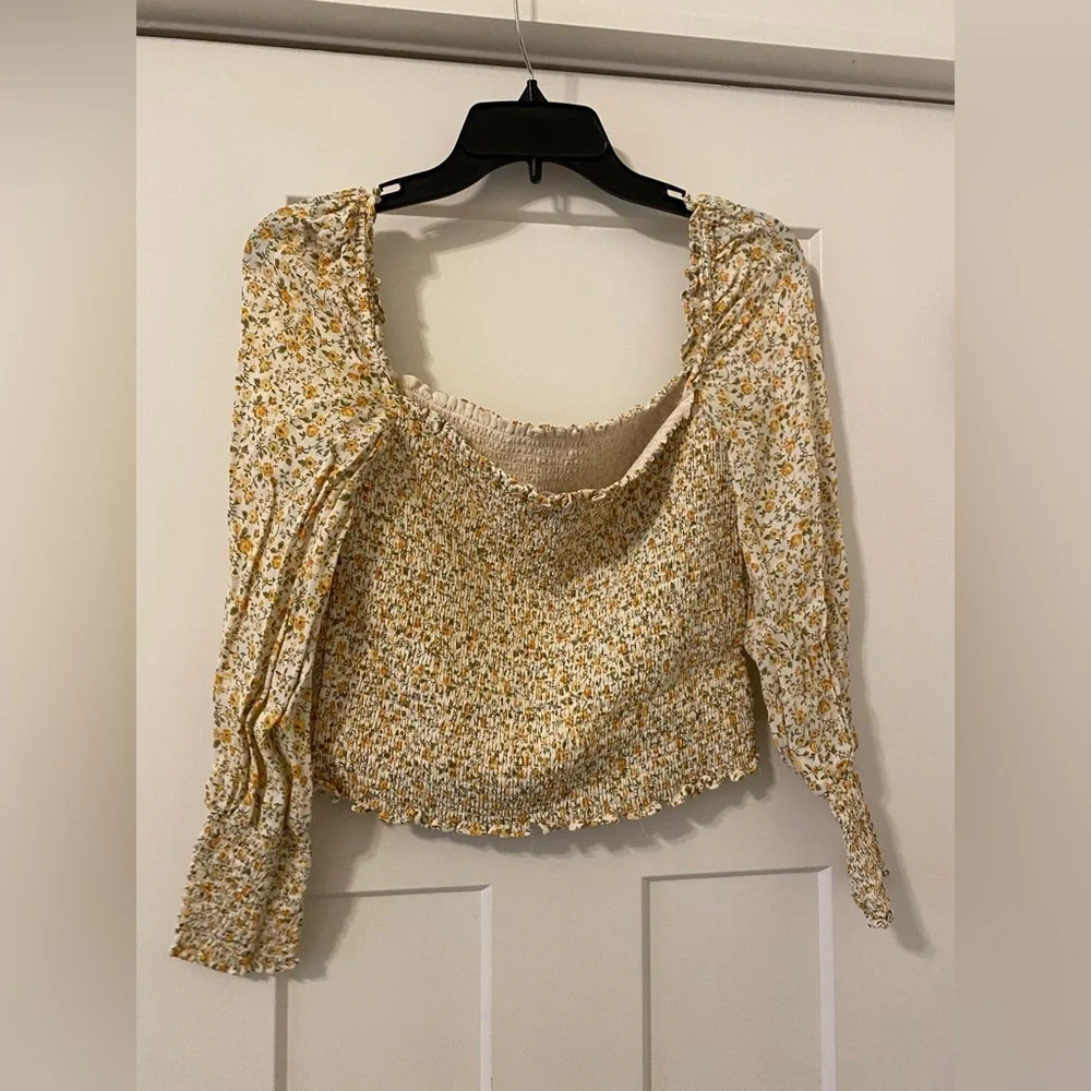 Reformation Pinto Blouse Yellow Floral